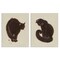 Stupell Industries Simple Cats on Beige 2pc Canvas Wall Art Set Design by Grace Popp